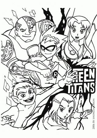 13 Pics of Teen Titans Cartoon Coloring Pages To Print - Teen ...