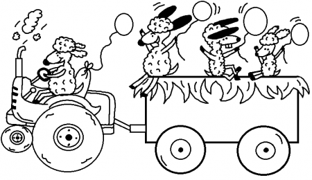 tractor wagon coloring pages - Clip Art Library