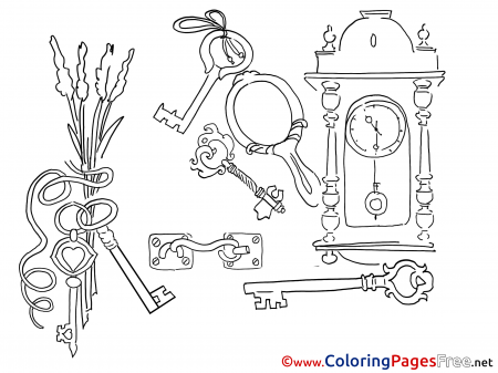 Keys for Children free Coloring Pages