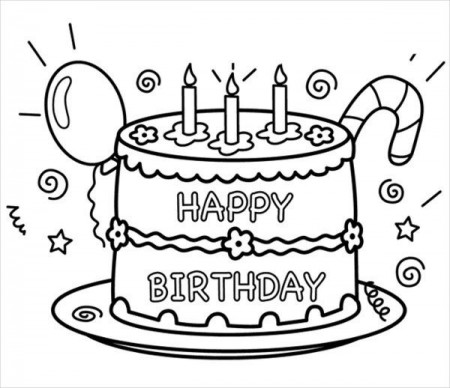 9+ Happy Birthday Coloring Pages - Free PSD, JPG, Gif Format Download |  Free & Premium Templates