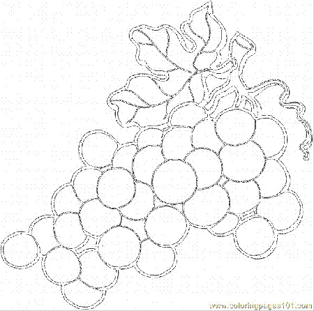 Grape 4 Coloring Page - Free Grapes Coloring Pages : ColoringPages101.com