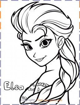 disney frozen elsa the snow queen dress coloring pages - Free Kids Coloring  Pages Printable
