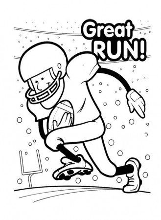 Printable Super Bowl Great Run Coloring Pages | Football coloring pages,  Sports coloring pages, Coloring books