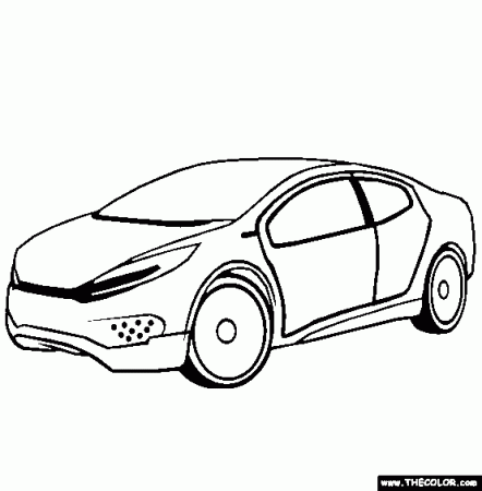 Kia Ray PHEV Concept Car Coloring Page | Free Kia