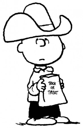 Charlie Brown Halloween Trick Or Treat Coloring Page : Coloring Sun