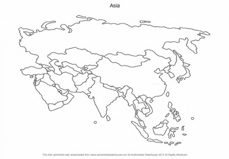 World Map with Countries Labeled Printable - Blank Map asia Printable -  Printable Map Collection