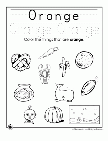 Color Orange Worksheet | Woo! Jr. Kids Activities : Children's Publishing