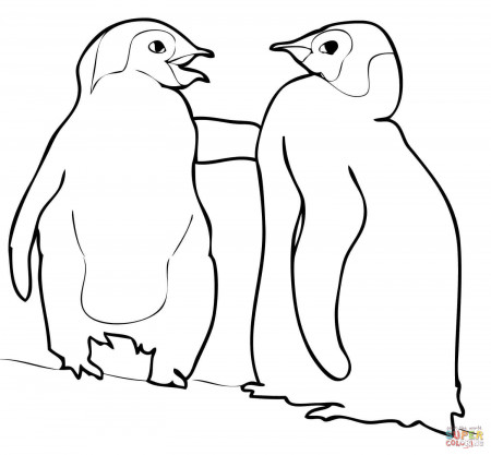 Emperor Penguin Babies coloring page | Free Printable Coloring Pages