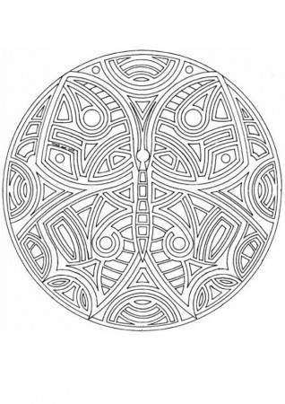 Tribal Butterfly Mandala Coloring Pages | Batch Coloring