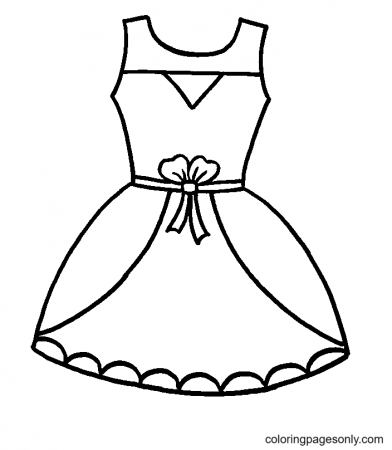 Barbie Dress Coloring Pages - Dress Coloring Pages - Coloring Pages For  Kids And Adults