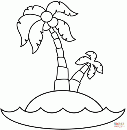 Island coloring page | Free Printable Coloring Pages