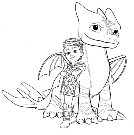 Dragon Winger and Dak boy coloring book to print and online