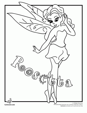 Rosetta Disney Fairies Coloring Page | Cartoon Jr.
