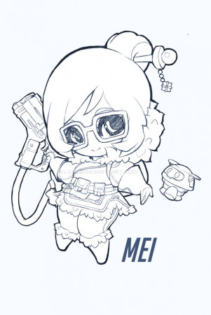 Overwatch Chibi Coloring Pages