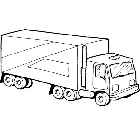 Truck #7 (Transportation) – Printable coloring pages
