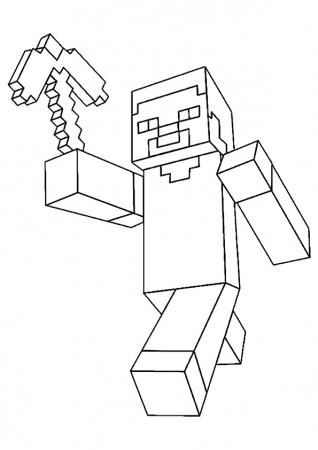 Steve In Minecraft Coloring Page - Free Printable Coloring Pages ...