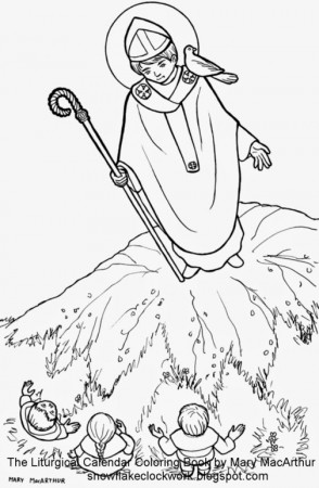 Snowflake Clockwork: St. David of Wales coloring page and announcement