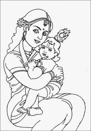 Baby Krishna With Cow Drawing | Zona ilmu 2