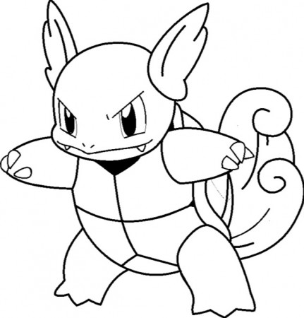 Wartortle coloring page & book for kids.