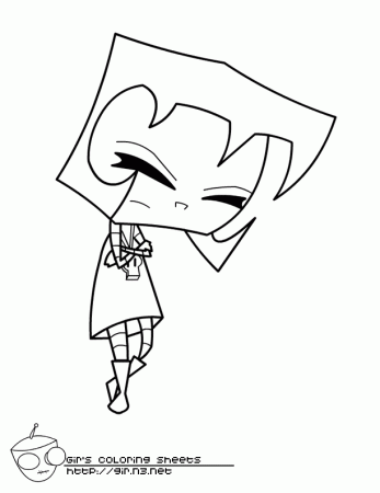 invader zim-gaz Colouring Pages
