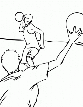 Dodgeball Coloring Page - Handipoints