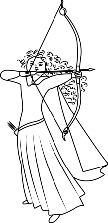 Merida Archery Coloring Page - Free Printable Coloring Pages for Kids