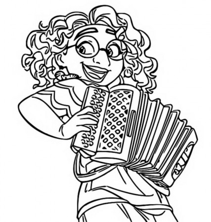 Coloring page Encanto : Mirabel plays the accordion 23
