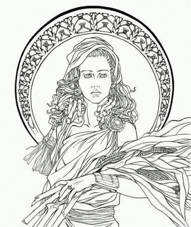 demeter | Coloring pages, Art, Colouring pages