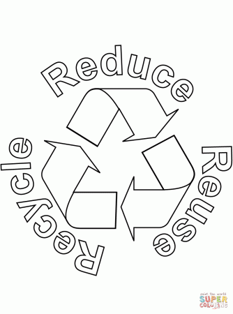 Reduce, Reuse, Recycle coloring page | Free Printable Coloring Pages