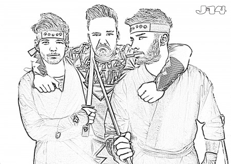 10 Printable One Direction Coloring Pages - J-14