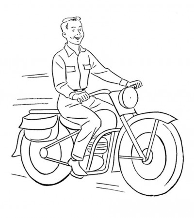 Motorcycle Coloring Pages - Free Printable For Kids