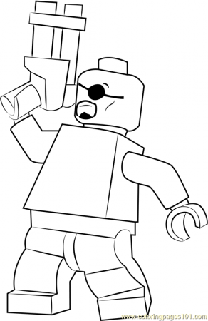 Lego Nick Fury Coloring Page - Free Lego Coloring Pages :  ColoringPages101.com