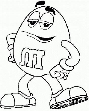 M&m Coloring Page | Coloring pages, Drawings, Color