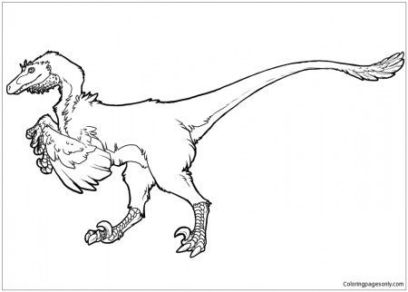 Raptor Dinosaur Coloring Page - Free Coloring Pages Online