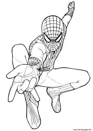 Peter Parker Is Spiderman Coloring Pages Printable