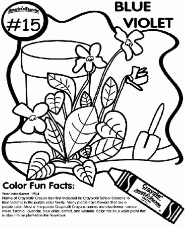 No.15 Blue Violet Coloring Page | crayola.com