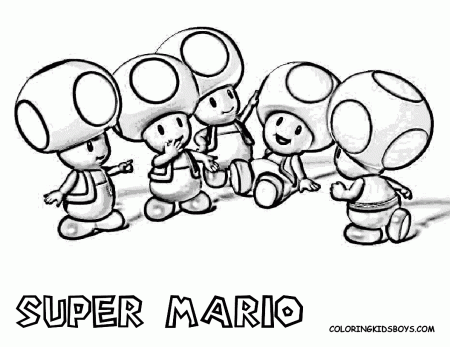 Mario Bros Printable - Coloring Pages for Kids and for Adults