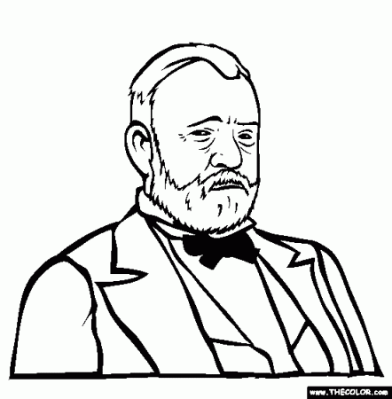 Ulysses S Grant Online Coloring Page