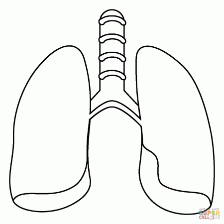 Lungs Emoji coloring page | Free Printable Coloring Pages