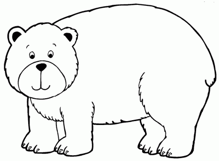 Free Brown Bear Coloring Pages - Google Twit