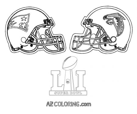 Super Bowl 51 Coloring Page - Patriots vs Falcons