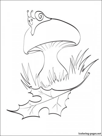 Autumn mushroom coloring page | Coloring pages