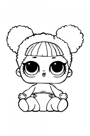 LOL Baby Queen Bee Coloring Page - Free Printable Coloring Pages for Kids