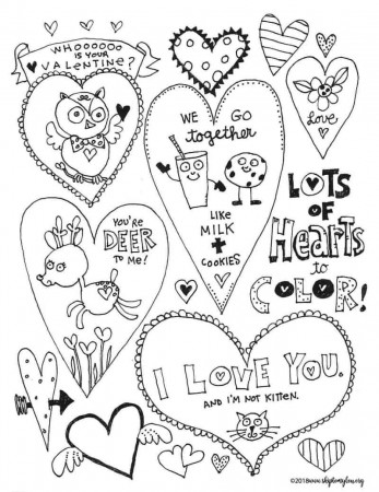 Adorable Free Heart Coloring Pages | Skip To My Lou