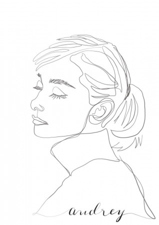 Audrey Hepburn Line Drawing Art Print by Kekejo - X-Small | Line art  drawings, Audrey hepburn art, Audrey hepburn wall art