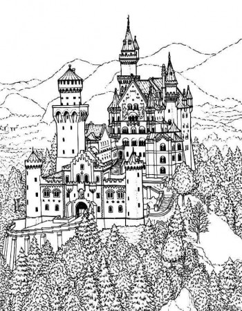 Big Castle Coloring Page » Turkau
