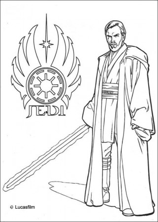 STAR WARS coloring pages - Jedi Obi-Wan Kenobi