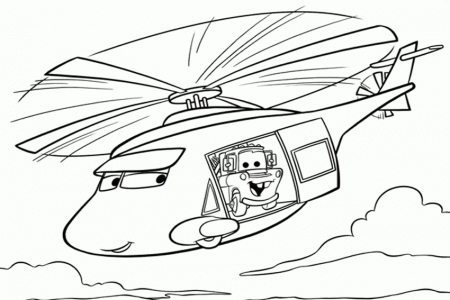 Cars Helicopter Coloring Pages - Coloring Pages For All Ages