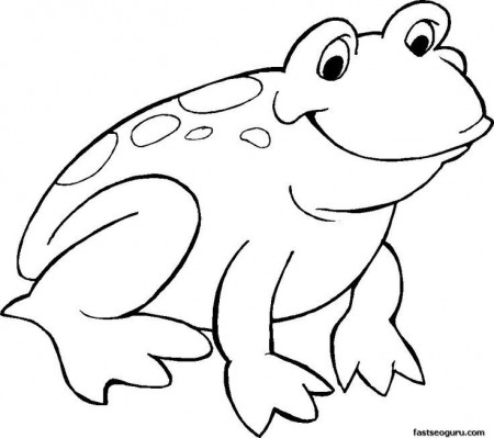 smiling frog coloring page printable coloring pages for kids ...