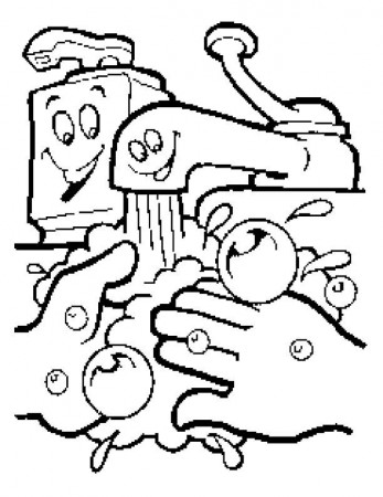 Free Coloring Pages Of Handwashing And Germs 16919 | Preschool ...